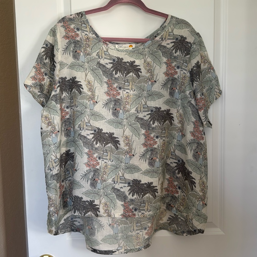 Linen pastel blouse